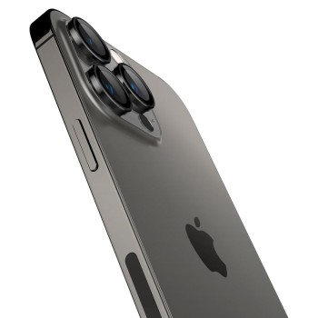Стъклен Протектор за камера Spigen Optik.TR ”Ez Fit” 2-Pack за iPhone 14 Pro / 14 Pro Max, Black
