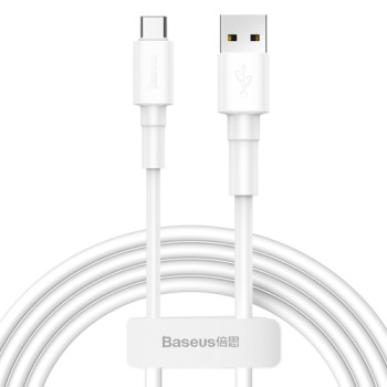 Кабел Baseus durable USB cable / USB Type C , 3A 1m, Бял