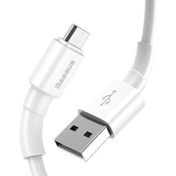 Кабел Baseus durable USB cable / micro USB 2.4A 1m, Бял