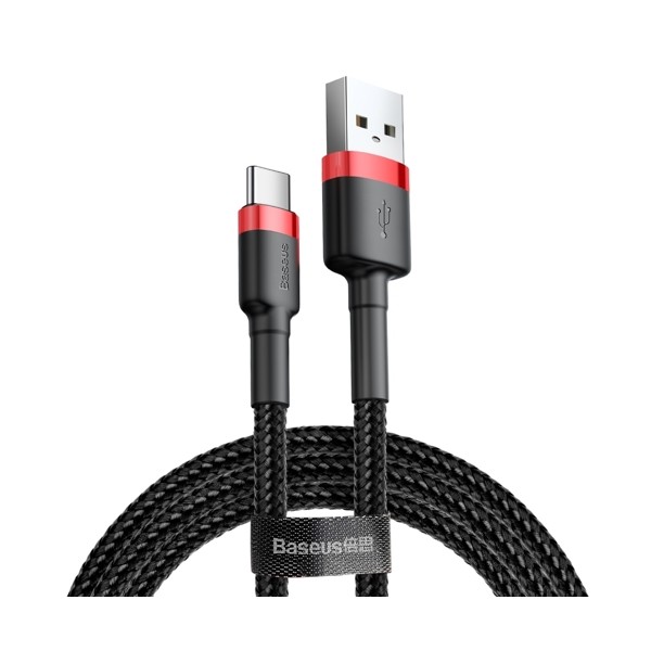 Кабел Baseus Cafule USB/USB Type С, QC3.0, 2A 2M, Черен