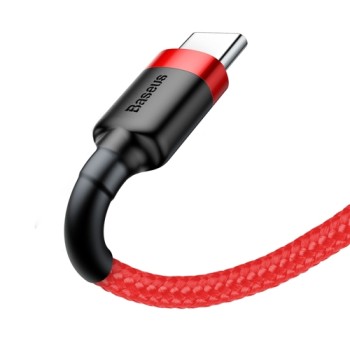 Кабел Baseus Cafule USB-С, QC3.0, 2A 2M, Червен