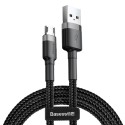 Кабел Baseus Cafule micro USB QC3.0, 1.5A 2M, Сив