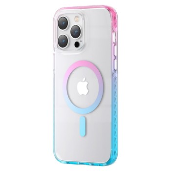 Калъф Kingxbar PQY Ice Crystal Series MagSafe case за iPhone 14 Pro, Pink Blue