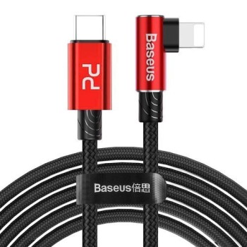 Кабел Baseus MVP Elbow USB Type C/ Lightning  2m, Червен