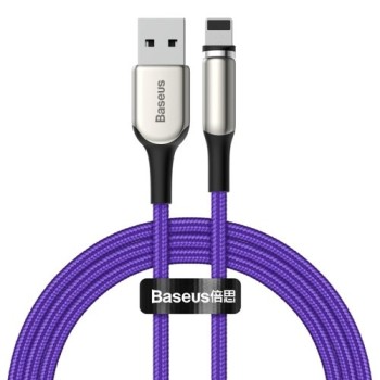 Кабел Baseus Zinc magnetic USB cable - Lightning 1.5A 2m, Лилав