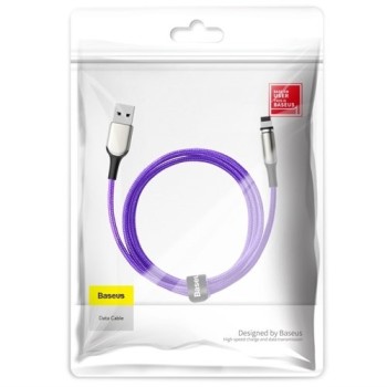 Кабел Baseus Zinc magnetic USB cable - Lightning 1.5A 2m, Лилав