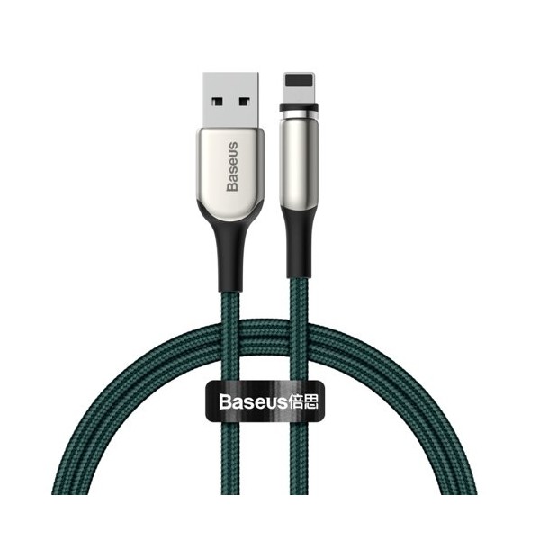 Кабел Baseus Zinc magnetic USB cable - Lightning 1M, Зелен