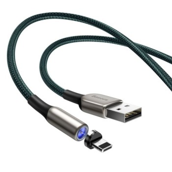 Кабел Baseus Zinc magnetic USB cable - Lightning 1M, Зелен