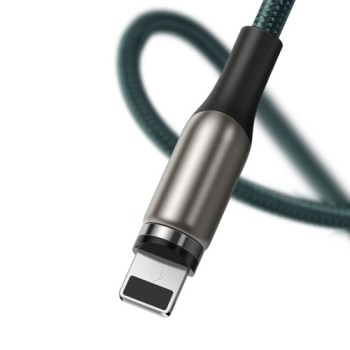 Кабел Baseus Zinc magnetic USB cable - Lightning 1M, Зелен