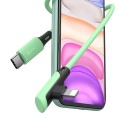 Кабел Baseus Colourful elbow USB Typ C PD 18W - Lightning 1.2m , Зелен