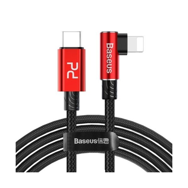 Кабел Baseus MVP Elbow USB Type C/ Lightning 1m, Червен