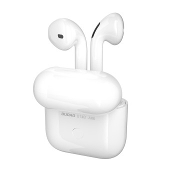 Безжични слушалки Dudao U14B, TWS Wireless, Bluetooth 5.0, White