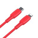 Кабел Baseus Colourful USB Type C / Lightning 18W 1,2M, Червен