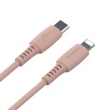 Кабел Baseus Colourful USB Type C / Lightning 18W 1,2M, Розов