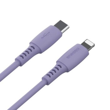 Кабел Baseus Colourful USB Type C / Lightning 18W 1,2M, Лилав