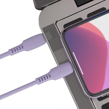 Кабел Baseus Colourful USB Type C / Lightning 18W 1,2M, Лилав