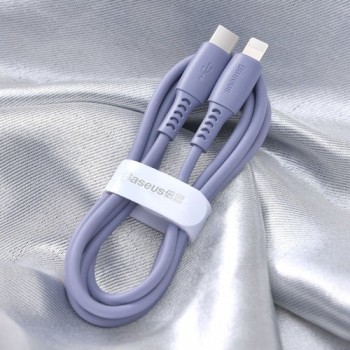 Кабел Baseus Colourful USB Type C / Lightning 18W 1,2M, Лилав