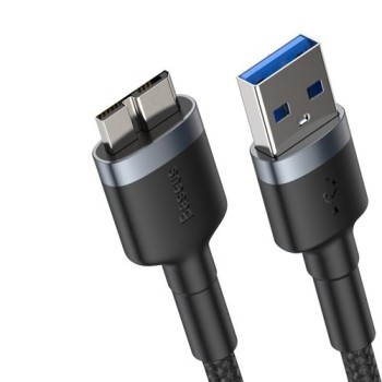 Кабел Baseus Cafule USB 3.0 / micro USB SuperSpeed 2 A 1М, Сив