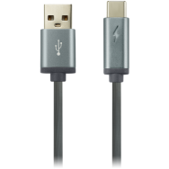USB Кабел Canyon Type C, 1M, 2A, сив