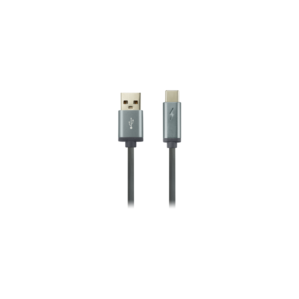 USB Кабел Canyon Type C, 1M, 2A, сив