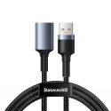 Кабел Baseus Cafule USB 3.0 (мъжки)/ USB 3.0 (женски) 2 A 1М, Сив