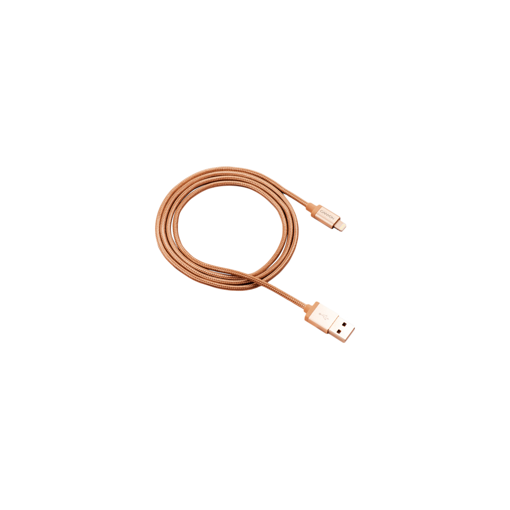 USB Кабел Canyon CNS-MFIC3 Lightning, MFI, certified by Apple, 1M, Golden