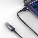 Кабел Baseus Cafule USB 3.0 (мъжки)/ USB 3.0 (женски) 2 A 1М, Сив