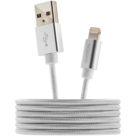 USB Кабел Canyon CNS-MFIC3 Lightning, MFI, certified by Apple, 1M, Pearl White