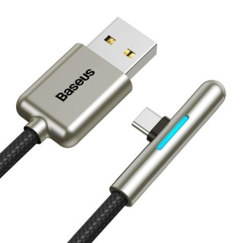 Кабел Baseus Mobile Game Elbow USB Type C 4A 40W Huawei Super Charge 1M, Черен