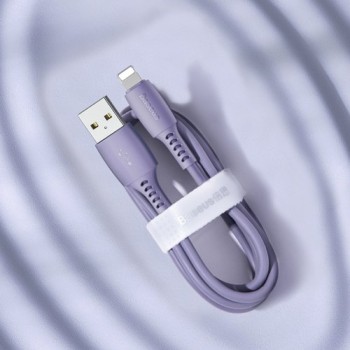 Кабел Baseus Colourful USB / Lightning 2.4A 1.2M, Лилав