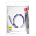 Кабел Baseus Colourful USB / Lightning 2.4A 1.2M, Лилав