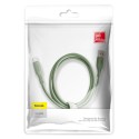 Кабел Baseus Colourful USB / Lightning 2.4A 1.2M, Зелен