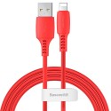 Кабел Baseus Colourful USB / Lightning 2.4A 1.2M, Червен