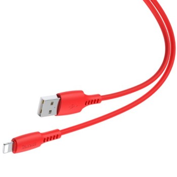 Кабел Baseus Colourful USB / Lightning 2.4A 1.2M, Червен