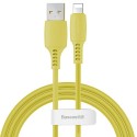 Кабел Baseus Colourful USB / Lightning 2.4A 1.2M, Жълт