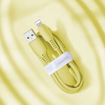 Кабел Baseus Colourful USB / Lightning 2.4A 1.2M, Жълт