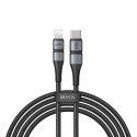 Кабел Baseus BMX MFI USB Type C 18W / Lightning 1.2M, Сив