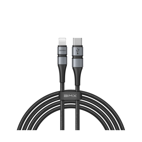 Кабел Baseus BMX MFI USB Type C 18W / Lightning 1.2M, Сив