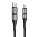 Кабел Baseus BMX MFI USB Type C 18W / Lightning 1.2M, Сив