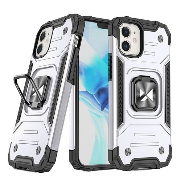 Калъф Wozinsky Ring Armor Magnetic case За iPhone 14, Silver