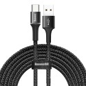 Кабел Baseus Halo USB / USB Type C LED 2A 3М, Черен