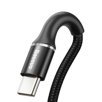 Кабел Baseus Halo USB / USB Type C LED 2A 3М, Черен