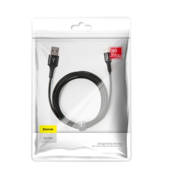 Кабел Baseus Halo USB / USB Type C LED 5A 40W 2М, Черен