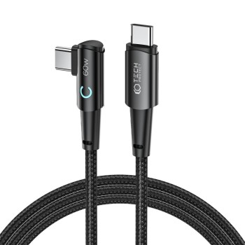 Кабел Tech-Protect UltraBoost, ”L” USB C Към USB C, PD, 60W / 6A, 100cm, Grey