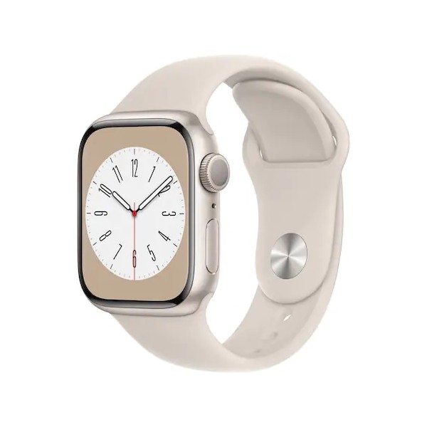 Apple Watch 8, GPS, Корпус Starlight Aluminium 41mm, Starlight Sport Band