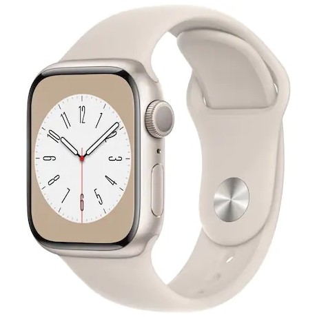 Apple Watch 8, GPS, Корпус Starlight Aluminium 45mm, Starlight Sport Band