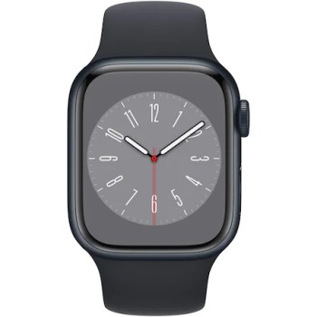 Apple Watch 8, GPS, Корпус Midnight Aluminium 45mm, Midnight Sport Band
