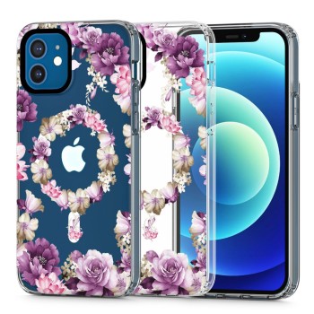 Калъф Tech-Protect MaGood Magsafe За iPhone 12 / 12 Pro, Rose Floral
