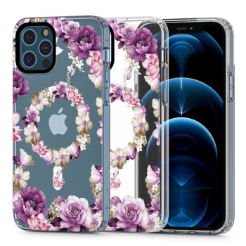 Калъф Tech-Protect MaGood Magsafe За iPhone 12 / 12 Pro, Rose Floral