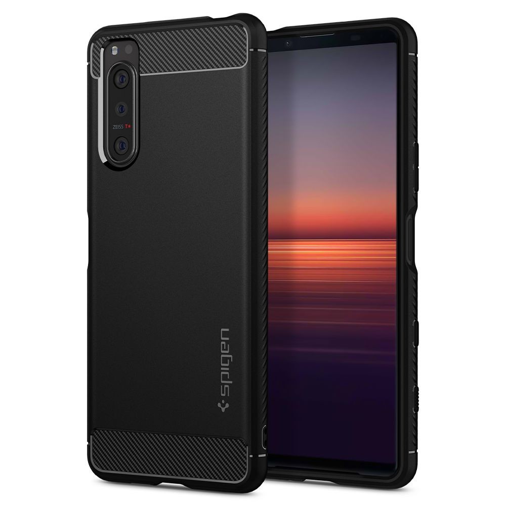 Калъф Spigen Rugged Armor за SONY Xperia 5 II, Matte Black